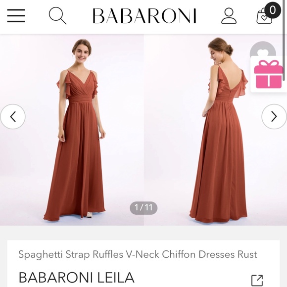 Babaroni Rust Leila Dress - Picture 1 of 4